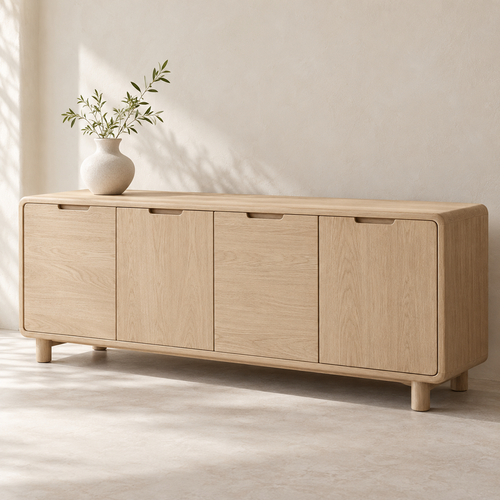Light Wood 4-Door Sideboard — main product image