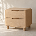 Light Wood 2-Drawer Nightstand — main product image